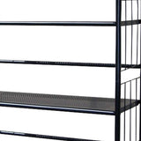 Black Four Shelf Metal Standing Book Shelf - Homeroots - Flyclothing LLC