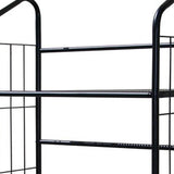 Black Five Shelf Metal Standing Book Shelf - Homeroots