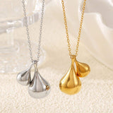 Stainless Steel Water Drop Shape Pendant Necklace - Trendsi - Flyclothing LLC