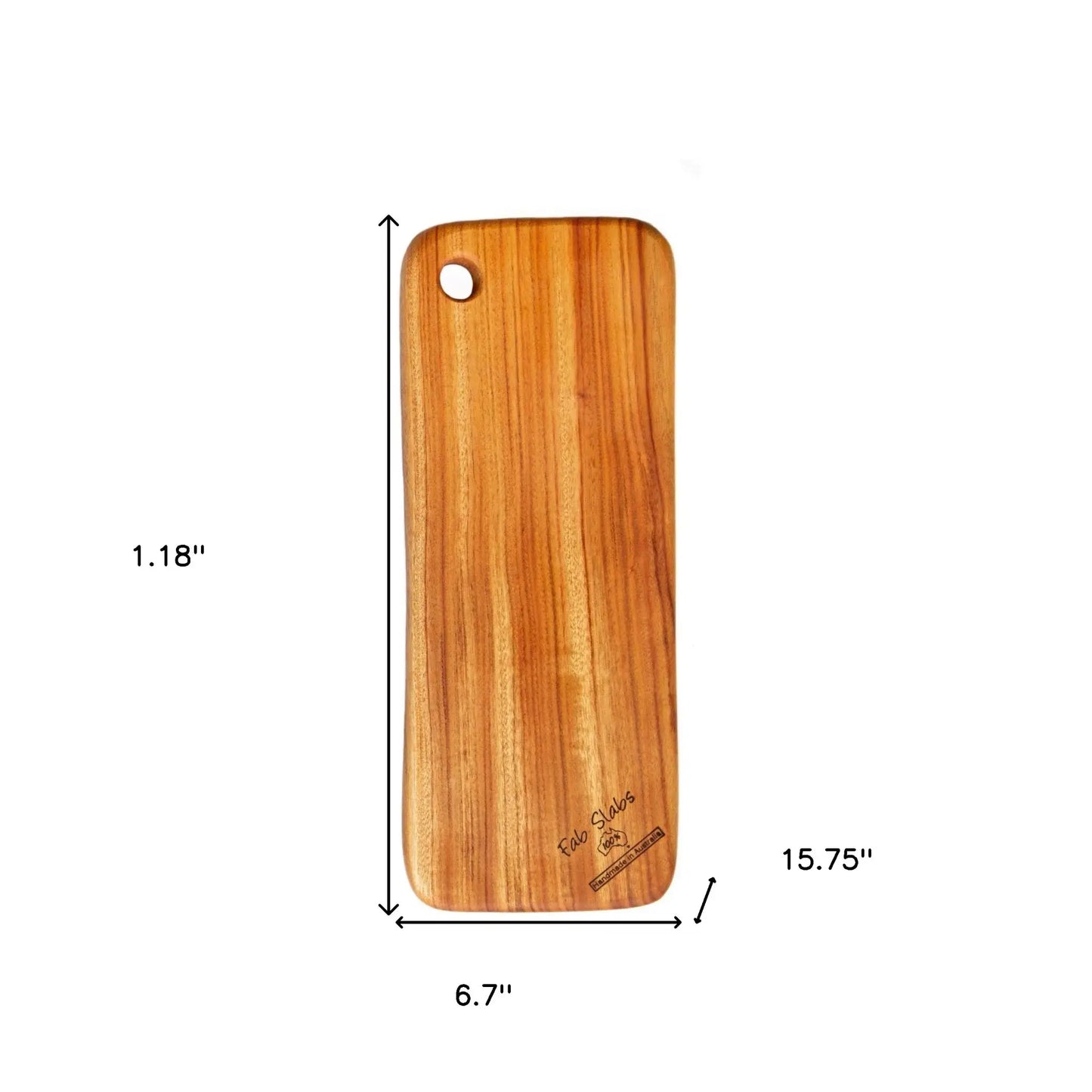 Natural Rounded Rectangle Narrow Anti-Bacterial Cutting Board - Homeroots - Flyclothing LLC
