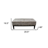 Black and White Vintage Postcard Print Dual Lift Storage Bench - Homeroots - Flyclothing LLC