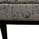 Black and White Vintage Postcard Print Dual Lift Storage Bench - Homeroots - Flyclothing LLC
