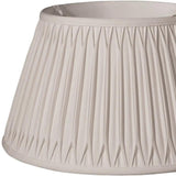 19" Cream Shallow Drum Smocked Shantung Lampshade - Homeroots