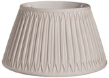 19" Cream Shallow Drum Smocked Shantung Lampshade - Homeroots