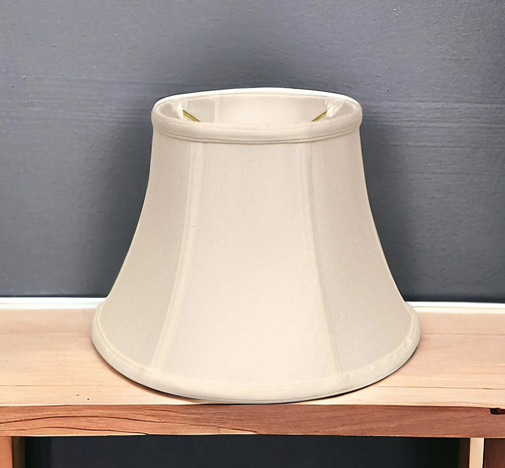12" White Drum Monay Shantung Lampshade - Homeroots - Flyclothing LLC