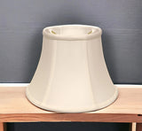 12" White Drum Monay Shantung Lampshade - Homeroots