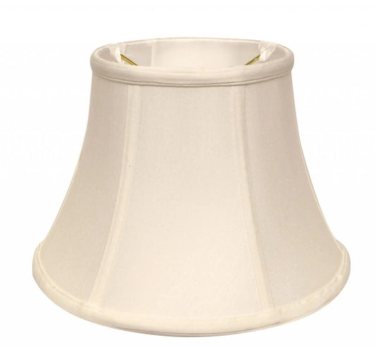 12" White Drum Monay Shantung Lampshade - Homeroots