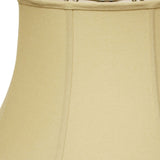 19" Pale Brown Drum Linen Lampshade - Homeroots