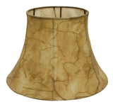 19" Antique Parchment Shallow Drum Parchment Lampshade - Homeroots