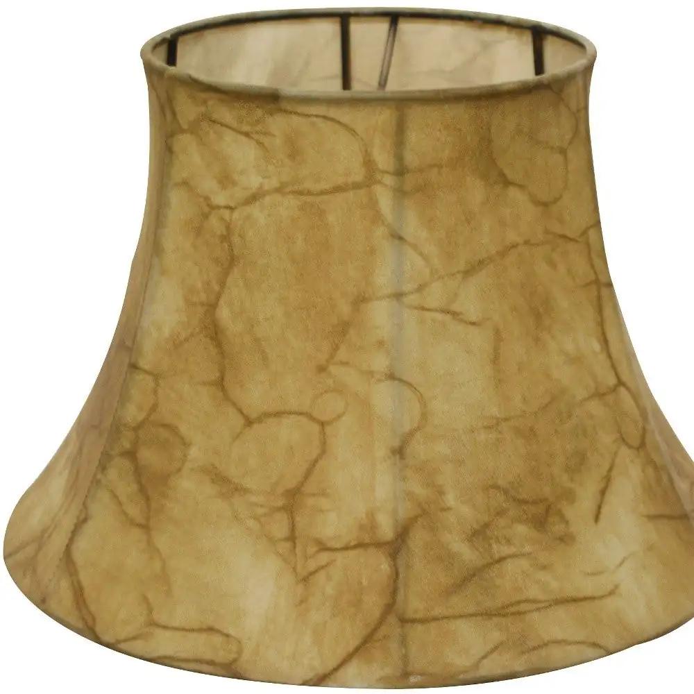 19" Antique Parchment Shallow Drum Parchment Lampshade - Homeroots - Flyclothing LLC