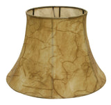 19" Antique Parchment Shallow Drum Parchment Lampshade - Homeroots