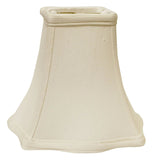 10" White Premium Square Monay Shantung Lampshade - Homeroots