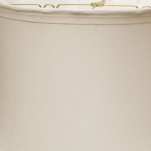 15" Snow Drum Trimmed Linen Lampshade - Homeroots - Flyclothing LLC