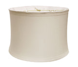19" Snow Drum Trimmed Linen Lampshade - Homeroots - Flyclothing LLC