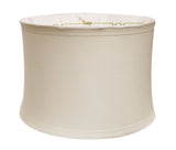 19" Snow Drum Trimmed Linen Lampshade - Homeroots