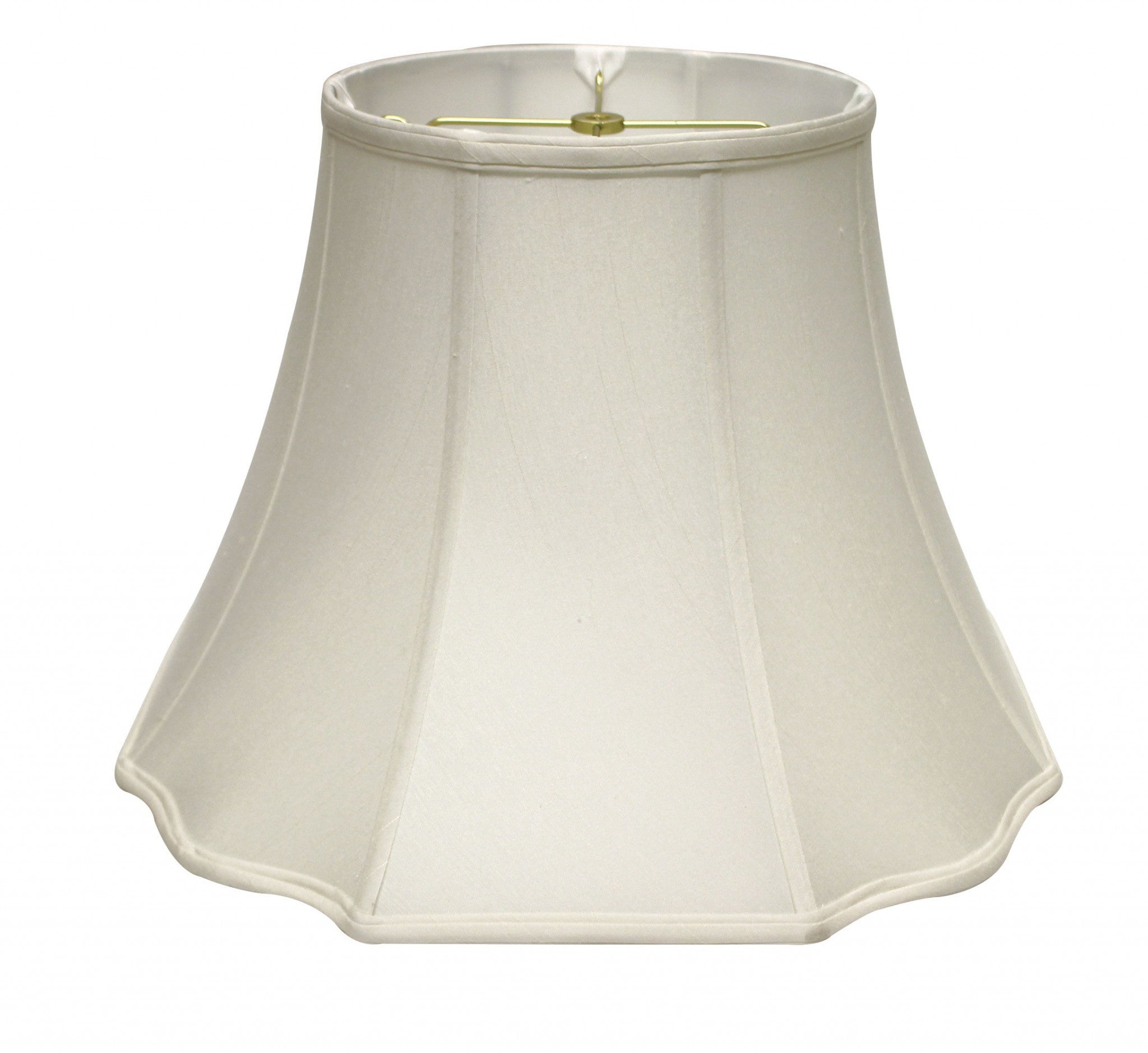 14" White Octagon Monay Shantung Lampshade - Homeroots - Flyclothing LLC