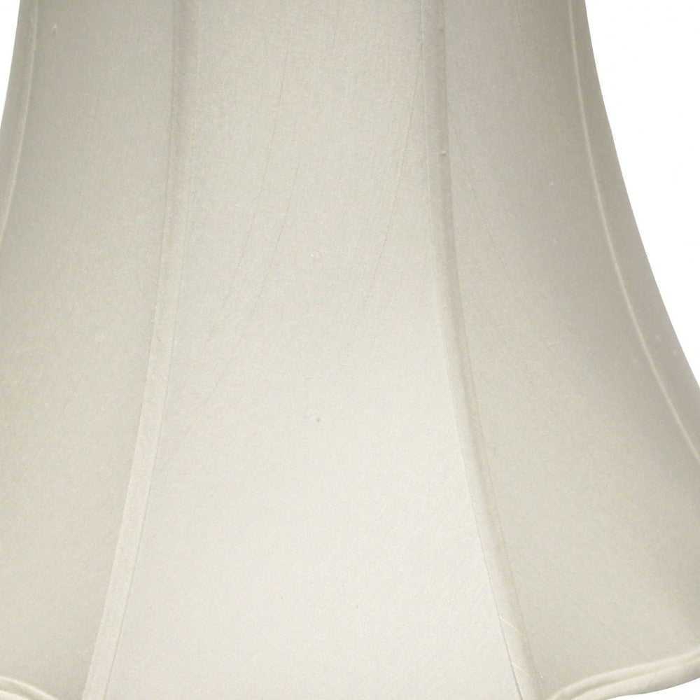 14" White Octagon Monay Shantung Lampshade - Homeroots - Flyclothing LLC