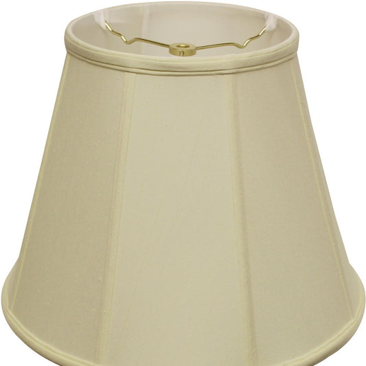 16" Ivory Slanted Empire Monay Shantung Lampshade - Homeroots