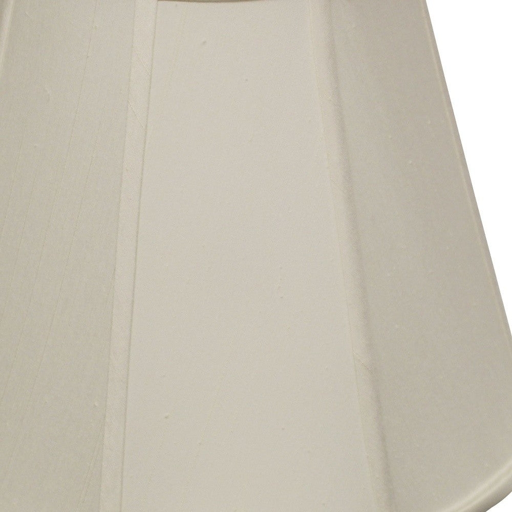 18" White Slanted Empire Monay Shantung Lampshade - Homeroots - Flyclothing LLC
