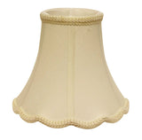 12" Ivory Slanted Scallop Bell Monay Shantung Lampshade - Homeroots