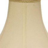 12" Ivory Slanted Scallop Bell Monay Shantung Lampshade - Homeroots