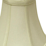 8" Ivory Premium Bell Monay Shantung Lampshade - Homeroots