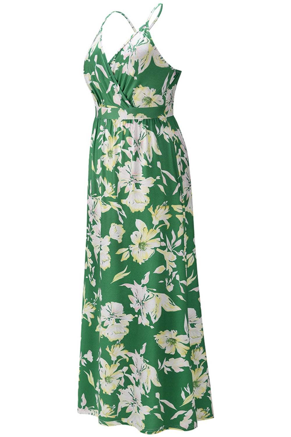 Crisscross Printed Surplice Cami Dress - Trendsi - Flyclothing LLC