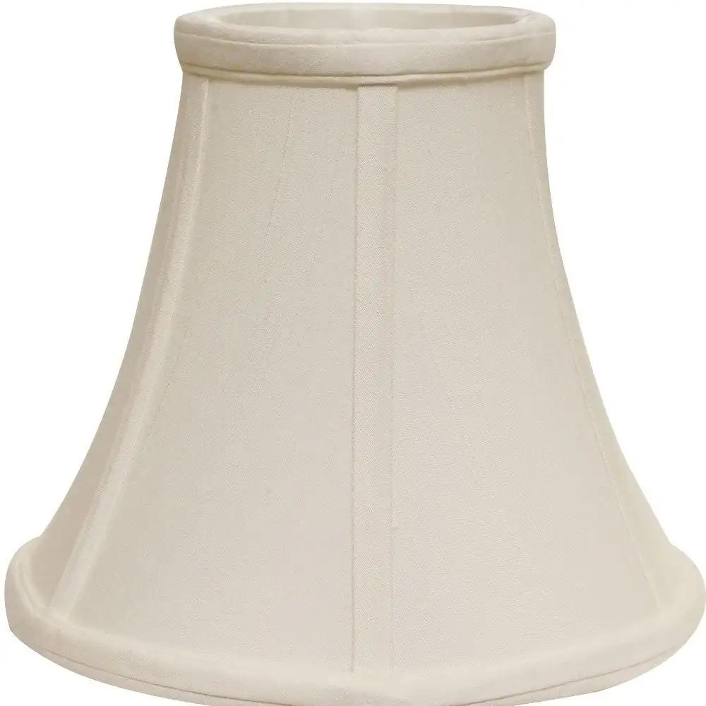 14" White Premium Bell Monay Shantung Lampshade - Homeroots - Flyclothing LLC
