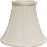 14" White Premium Bell Monay Shantung Lampshade - Homeroots