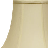 16" Ivory Premium Bell Monay Shantung Lampshade - Homeroots