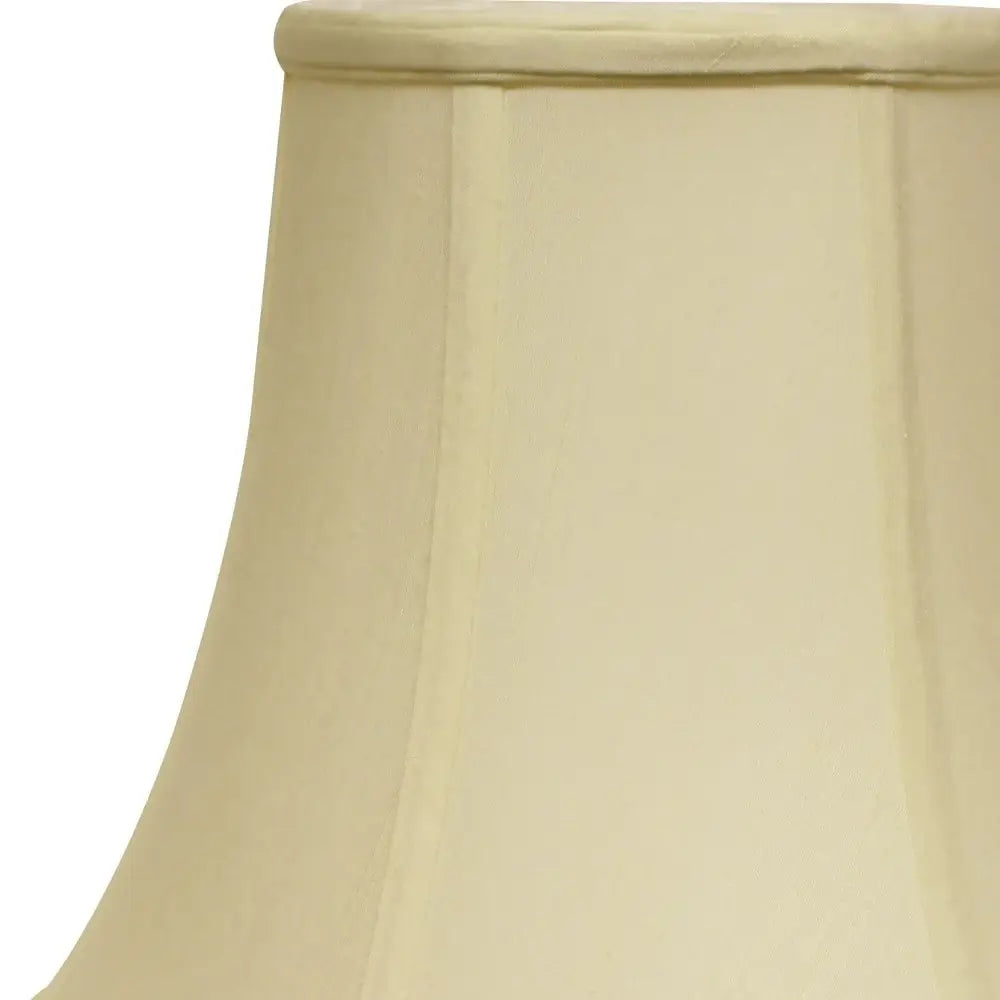 18" Ivory Premium Bell Monay Shantung Lampshade - Homeroots - Flyclothing LLC