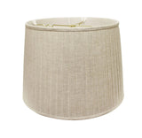 20" Cream Linen Lampshade with Side Pleats - Homeroots