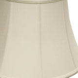 18" White Altered Bell Monay Shantung Lampshade - Homeroots