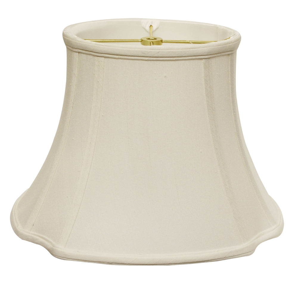 Cream Monay Shantung Silk Oval 13 Bottom - Homeroots