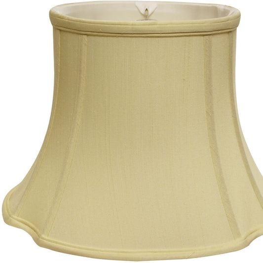 19" Antique White Reversed Oval Monay Shantung Lampshade