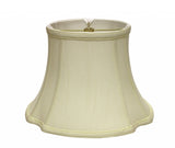 19" Ivory Reversed Oval Monay Shantung Lampshade - Homeroots