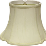 19" Ivory Reversed Oval Monay Shantung Lampshade - Homeroots