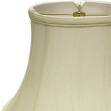 19" Ivory Reversed Oval Monay Shantung Lampshade - Homeroots