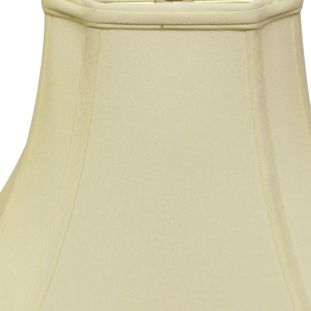 11" Ivory Inverted Rectangle Shantung Lampshade - Homeroots
