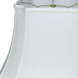 15" Snow Inverted Rectangle Shantung Lampshade - Homeroots