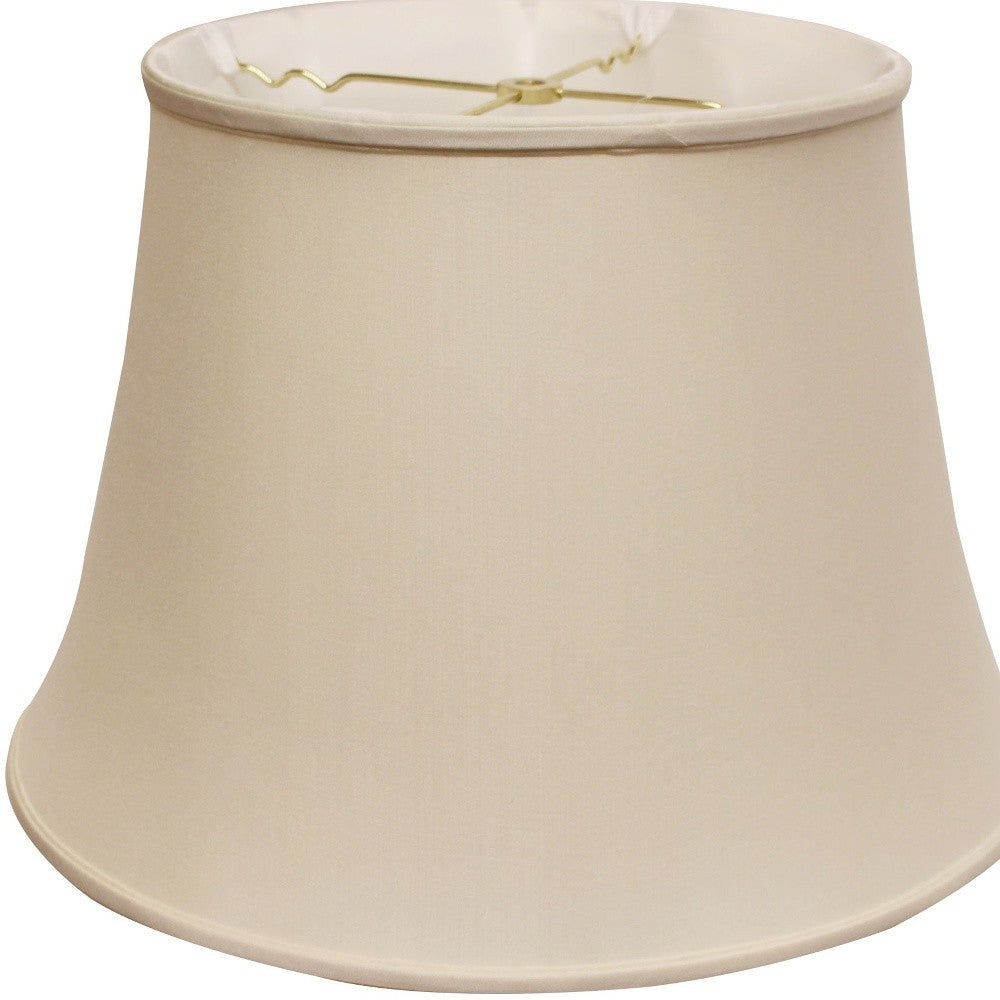 16" Biege Sloped Euro Bell Pongee Shantung Lampshade - Homeroots - Flyclothing LLC