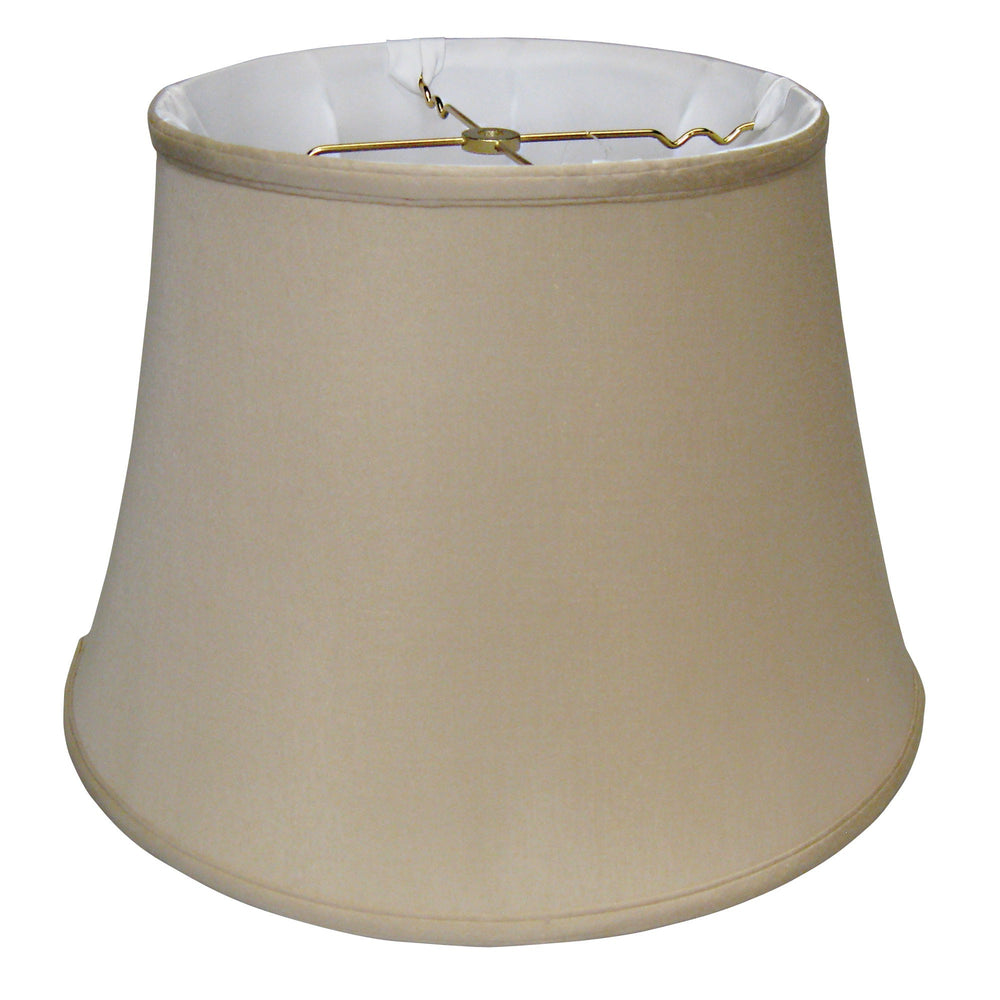 16" Greige Sloped Euro Bell Pongee Shantung Lampshade - Homeroots