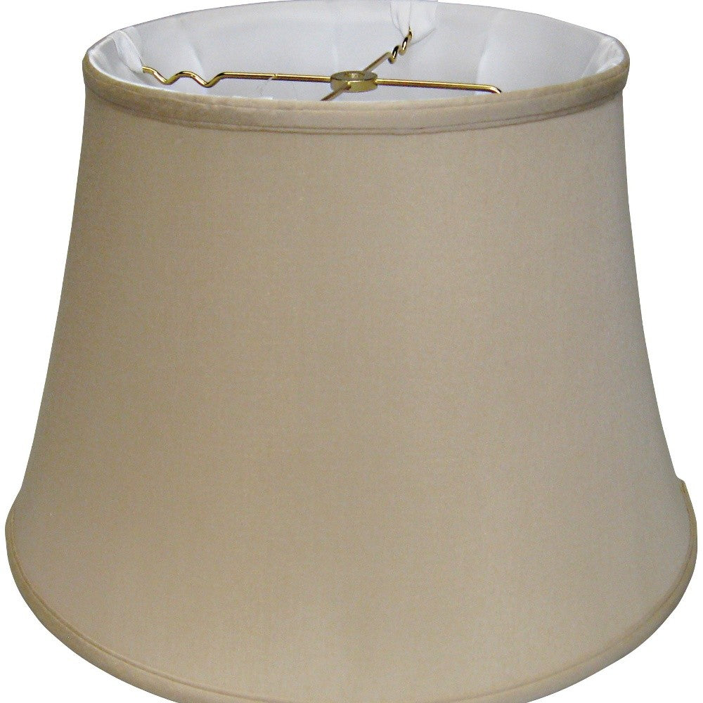 16" Greige Sloped Euro Bell Pongee Shantung Lampshade - Homeroots - Flyclothing LLC