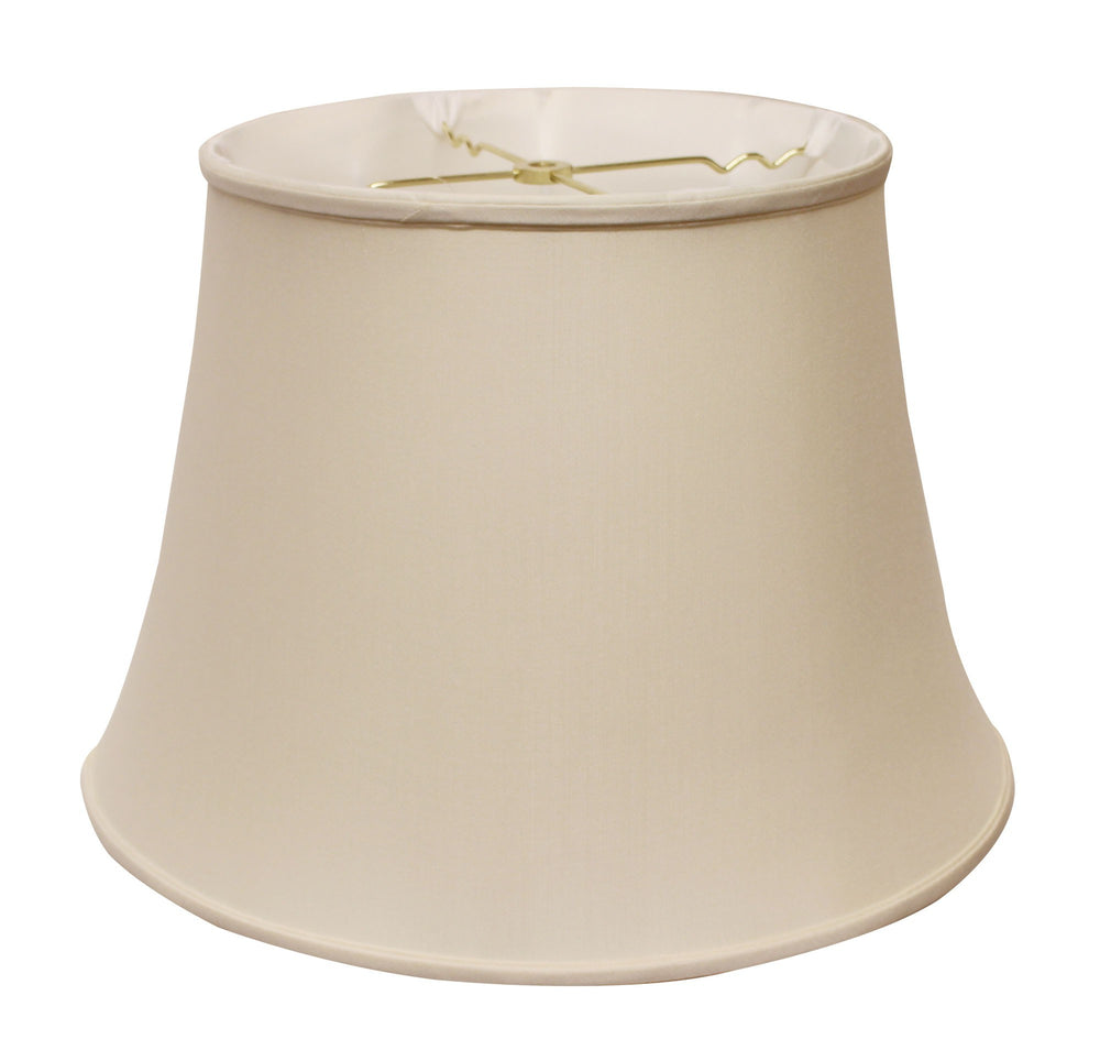 18" Biege Sloped Euro Bell Pongee Shantung Lampshade - Homeroots