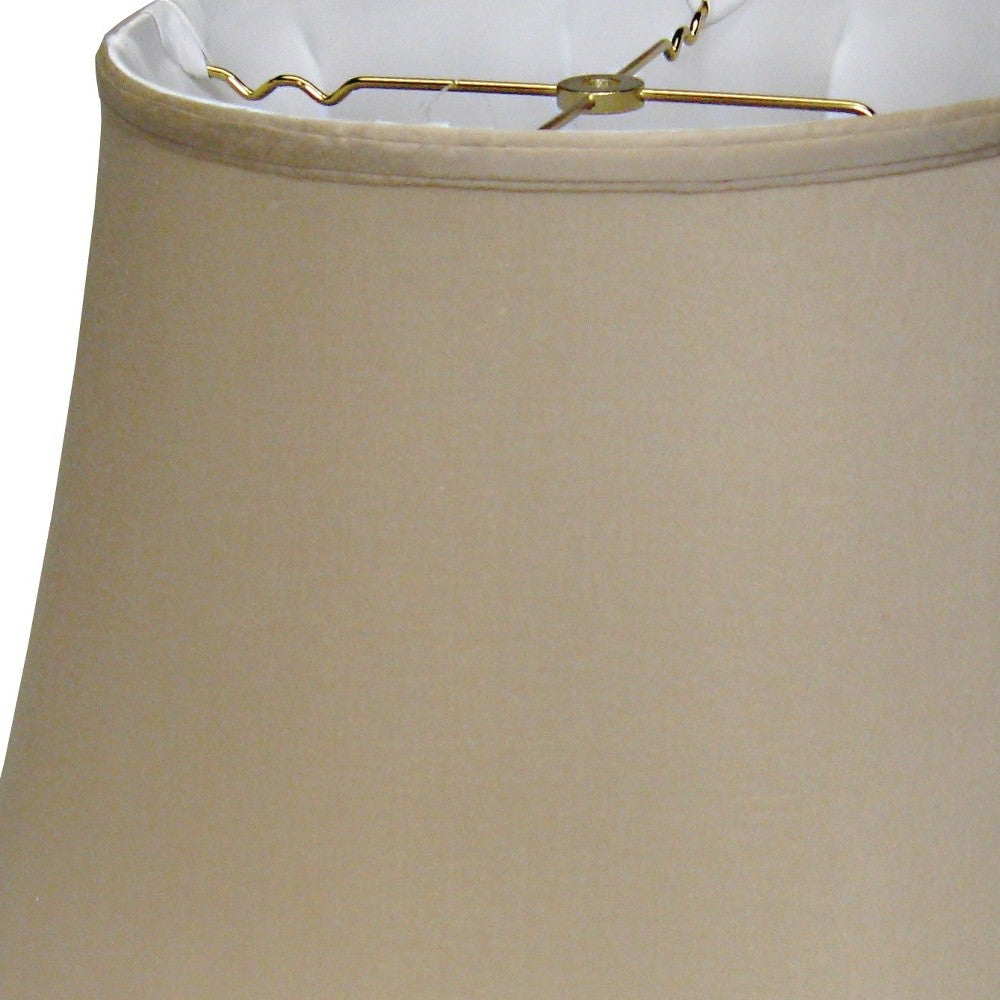 18" Greige Sloped Euro Bell Pongee Shantung Lampshade - Homeroots - Flyclothing LLC
