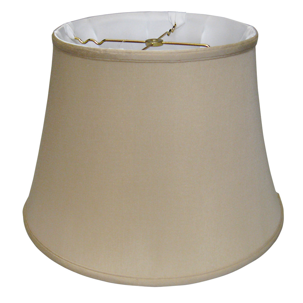 20" Greige Sloped Euro Bell Pongee Shantung Lampshade - Homeroots