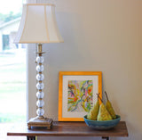 12" White Slanted Square Bell Monay Shantung Lampshade - Homeroots