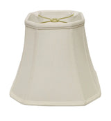 14" White Slanted Square Bell Monay Shantung Lampshade - Homeroots - Flyclothing LLC