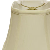 15" Ivory Slanted Square Bell Monay Shantung Lampshade - Homeroots