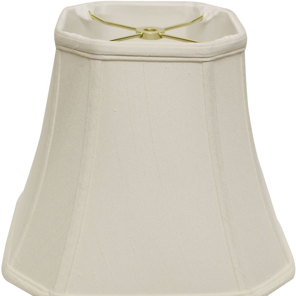 16" White Slanted Square Bell Monay Shantung Lampshade - Homeroots - Flyclothing LLC